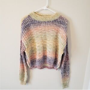 Moon and Madison Pastel Rainbow Sweater Sz. M